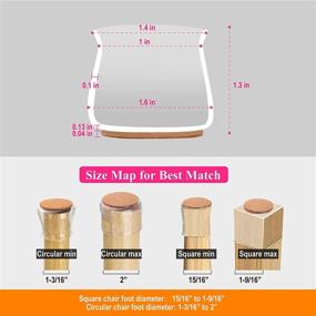 img 2 attached to WECXA Protectors Transparent Silicone Furniture