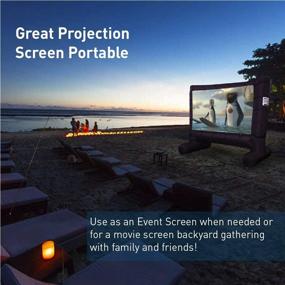 img 1 attached to 🎬 EasyGo Products 14ft Inflatable Mega Movie Screen - Canvas Projection Screen for Outdoor Parties - Guaranteed Thrill and Excitement - Includes Inflation Fan, Tie-Downs, and Storage Bag