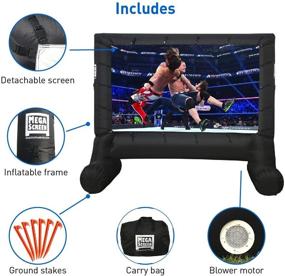 img 3 attached to 🎬 EasyGo Products 14ft Inflatable Mega Movie Screen - Canvas Projection Screen for Outdoor Parties - Guaranteed Thrill and Excitement - Includes Inflation Fan, Tie-Downs, and Storage Bag