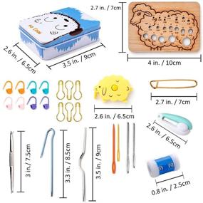 img 3 attached to 🧶 Exquiss 27 Piece Beginner Knitting Kit with Supplies, Weaving Tools, and Tin - Ideal for DIY Knitting, Knitting Beginners, and Knitting Gift Ideas