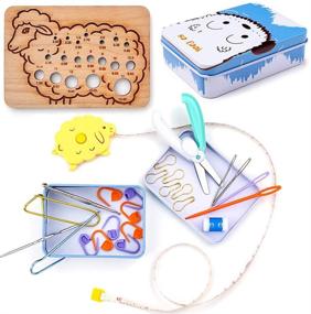 img 4 attached to 🧶 Exquiss 27 Piece Beginner Knitting Kit with Supplies, Weaving Tools, and Tin - Ideal for DIY Knitting, Knitting Beginners, and Knitting Gift Ideas