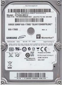 img 1 attached to 🔁 Обновленный жесткий диск Seagate ST500LM012 емкостью 500 ГБ с скоростью 5400 об/мин, интерфейс SATA-300, форм-фактором 2,5 дюйма и кэшем объемом 8 МБ - высокая производительность