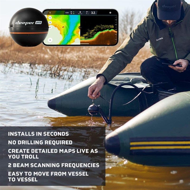 This works ! Fish Finder (Deeper Sonar) + RC Boat! Fishing gadget  experiment. 