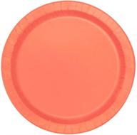 20 ct pack of distinctive peach paper cake plates, ideal for party tableware logo