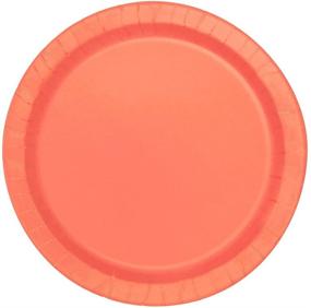 img 1 attached to 20 Ct Pack of Distinctive Peach Paper Cake Plates, Ideal for Party Tableware