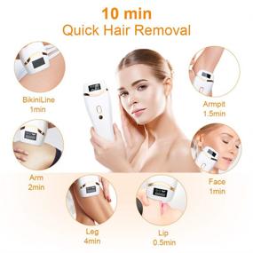 img 1 attached to 🔥 Huieter IPL Hair Removal: Upgraded Laser Hair Remover for Pain-Free Permanent Results - At-Home Use for Women and Men (White)
