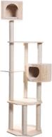 🐈 armarkat premium pine wood cat tree condo scratching post furniture – tall, sturdy, light wood, sisal rope – 36 inches (s8502) logo