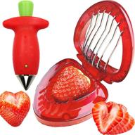 🍓 multipurpose strawberry huller stem remover, slicer and fruit corer set – stainless steel blade kitchen tools and gadgets logo