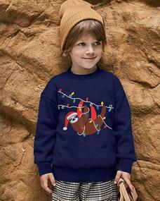 img 3 attached to 🎄 Christmas Sweater Shirts for Toddler Boys and Girls – Baby Long Sleeve Reindeer Xmas Pullover Tops (2-7 Years)