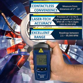 img 3 attached to 🔍 BAFX Products Handheld Infrared Tachometer - Accurate Non-Contact Digital RPM Meter for Measuring Rotational Speeds