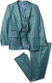 img 4 attached to 👔 Isaac Mizrahi Boys Windowpane Suit: Stylish Boys' Clothing for the Fashion-Conscious