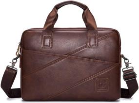 img 4 attached to Leather Business Briefcase Messenger Capacity