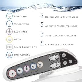 img 1 attached to 🚽 FDA Registered Lotus Smart Bidet ATS-800: Heated Seat, Temperature Controlled Wash, Warm Air Dryer, Easy DIY Installation - Made in Korea