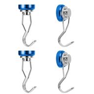 ant mag swivel magnetic hooks 50lbs heavy duty grill magnet hooks 4 pack with scratch proof stickers great for home refrigerator kitchen store grill bbq office warehouse (blue) logo