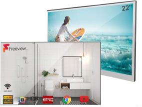 img 4 attached to 📺 Elecsung 22-дюймовый Smart Mirror TV - IP66 водонепроницаемый HDTV (ATSC) с интегрированным тюнером для ванны и отеля - пульт ДУ включен