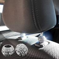 💎 bling car decor: sparkling crystal headrest charms for glamorous women logo