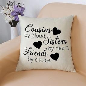 img 1 attached to 🎁 LuuWuu Cousin Gifts Pillow Cover: The Perfect Inspirational Throw Pillow for Your Friend