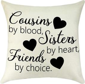 img 4 attached to 🎁 LuuWuu Cousin Gifts Pillow Cover: The Perfect Inspirational Throw Pillow for Your Friend