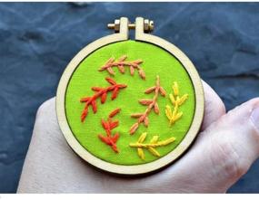 img 2 attached to 🪡 10-Piece Mini Wood Hoops: Cross Stitch Frame Embroidery Tool for DIY Pendant Crafts (L - 5.7cm x 5cm)