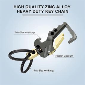 img 1 attached to 🔑 Карабин Exsun Heavy Duty с открывалкой для бутылок, 2 шт в упаковке, серебристый брелок для мужчин и женщин.