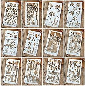 img 2 attached to Versatile 12-Piece Drawing Stencils Set for A6 Bullet Journals, Scrapbooking, & DIY Projects