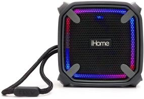 img 2 attached to Суперпортативная перезаряжаемая Bluetooth-колонка: мини-колонка iHome Weather Tough со встроенным микрофоном и подсветкой LED-подсветкой