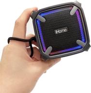 суперпортативная перезаряжаемая bluetooth-колонка: мини-колонка ihome weather tough со встроенным микрофоном и подсветкой led-подсветкой логотип