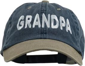 img 4 attached to E4Hats Wording Grandpa Embroidered Washed Sports & Fitness for Team Sports