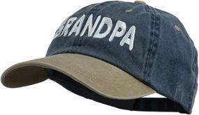 img 3 attached to E4Hats Wording Grandpa Embroidered Washed Sports & Fitness for Team Sports