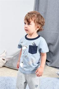 img 3 attached to Little Clothing Toddler T Shirt Shorts Boys' Clothing : Clothing Sets