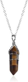 img 2 attached to Natural Gemstone Pendant Necklace: Healing Crystal Quartz, Reiki Chakra Stones, 💎 18 Inch Jewelry for Women, Girls, and Men - Ideal Birthday Gift