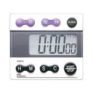 sper scientific 810015 digital timer with clock – white/grey for count down and count up logo