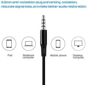 img 1 attached to 🎧 5-Pack Earbud Headphones with Remote & Microphone, SourceTon In-Ear Earphones - Stereo Sound, Tangle-Free, for Smartphones, Laptops, Gaming - Fits All 3.5mm Interface Devices w/ 3.5mm to Type C Adapter