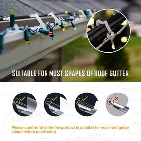 img 2 attached to 🎄 Ponwec 120Pcs Waterproof Gutter Clips for Hanging Outdoor Christmas Lights - Mini Invisible Light Clips for Party Decorations, Indoor & Outdoor String Lights