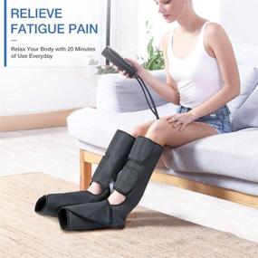 img 3 attached to 🎁 Christmas Gifts: Foot and Leg Massager for Circulation, Restless Legs Syndrome Relief, and Relaxation - with Heat, Air Compression, 6 Modes, and 3 Intensities