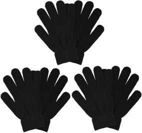 img 4 attached to MENOLY Winter Gloves Pairs - Stretchy for Enhanced Comfort and Flexibility