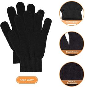 img 2 attached to MENOLY Winter Gloves Pairs - Stretchy for Enhanced Comfort and Flexibility