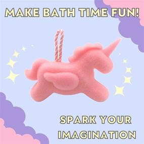 img 1 attached to Unicorn Baby Sponge - Fun, Safe, and Durable Bath Toy for Kids - Made of High-Density PU Foam with High Absorbency - Ideal for Washing, Showering, Bubble Baths, and Body Cleaning
