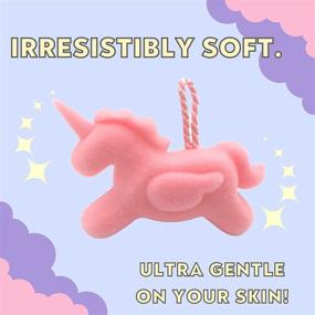 img 3 attached to Unicorn Baby Sponge - Fun, Safe, and Durable Bath Toy for Kids - Made of High-Density PU Foam with High Absorbency - Ideal for Washing, Showering, Bubble Baths, and Body Cleaning