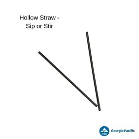 img 2 attached to 🔘 Dixie 5.5" Unwrapped Plastic Straws by GP PRO (Georgia-Pacific), Black, HS551BLK, 1,000 Count (10 Boxes Per Case)