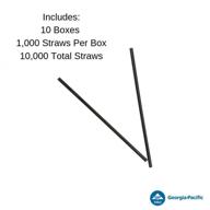 🔘 dixie 5.5" unwrapped plastic straws by gp pro (georgia-pacific), black, hs551blk, 1,000 count (10 boxes per case) logo