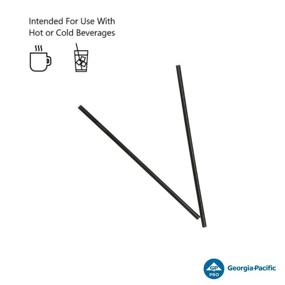img 3 attached to 🔘 Dixie 5.5" Unwrapped Plastic Straws by GP PRO (Georgia-Pacific), Black, HS551BLK, 1,000 Count (10 Boxes Per Case)