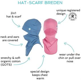 img 2 attached to Organic Cotton Face Mask for Children - Kids Balaclava, Breathable and Warm