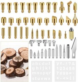 img 4 attached to 🔥 Beher Wood Burning Kit - 53pcs Woodburning Tool with Adjustable Temperature Control, Pen Embossing/Carving/Solder Tips, Engraver Set, Extra Tips - Ideal Soldering Iron Set for Wood Burning and Carving Projects