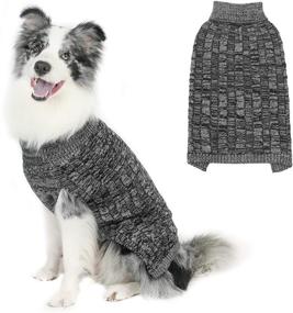 img 4 attached to PUPTECK Dog Winter Sweaters - Stylish Cold-Weather Dog Coat for Ultimate Warmth and 🧥 Comfort, Ideal for Small, Medium & Large Dogs – Perfect for Indoor and Outdoor Wear