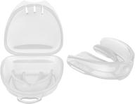 💪 moko mouthguard 2 pack with vented case – custom fit sports safety gear for youth/adults, contact sports protection, strapless mouth guard логотип