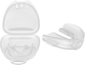 img 4 attached to 💪 MoKo Mouthguard 2 Pack with Vented Case – Custom Fit Sports Safety Gear for Youth/Adults, Contact Sports Protection, Strapless Mouth Guard