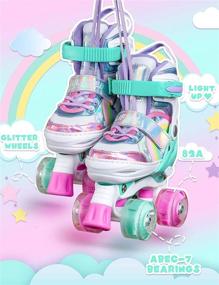 img 1 attached to 🦄 Adjustable Rainbow Unicorn Roller by SULIFEEL