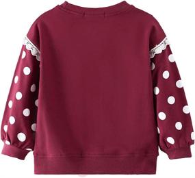 img 3 attached to 👧 LZH Toddler Girls Sweatshirts: Dot Bowknot Tunic Pullover Blouse for Comfy & Casual Outfit