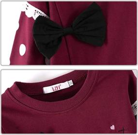 img 1 attached to 👧 LZH Toddler Girls Sweatshirts: Dot Bowknot Tunic Pullover Blouse for Comfy & Casual Outfit